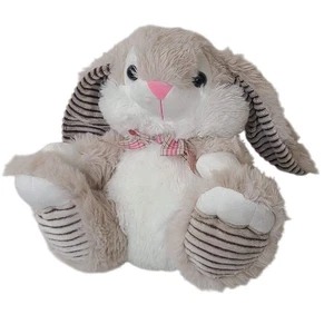 Homerbest Peluche Marrone Coniglietto Coniglio Peluche 12" Orecchie Floppy Fiocco - Foto 1 di 11