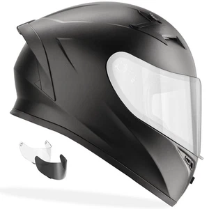 NEW GDM VENOM Full Face MOTORCYCLE HELMET matte black SIZE M - Picture 1 of 8