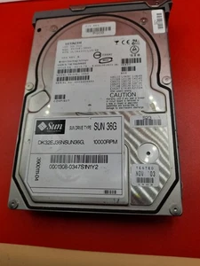 SUN Hitachi Ultrastar DK32EJ-36NC HDD 36GB Ultra-320 w/Tray Tested 5405462-01 - Picture 1 of 8