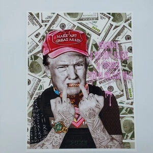 Donald Trump Pop Art banconota da un dollaro USA STAMPA arte originale artista graffiti di New York - Foto 1 di 3