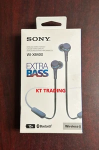 Sony Original WI-XB400 In Ear Extra Bass Wireless Bluetooth Kopfhörer ~ BLAU - Bild 1 von 7