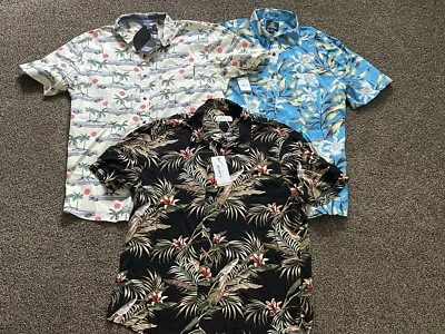 NEW Lot Of 3  Men’s Hawaiian Button Up Shirts Size L, Volcom, Reverse Threads - Image 1 of 4