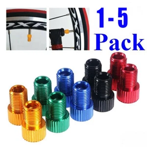 1-5X Bicycle Pump Adapter Converter Presta to Schrader Bike Valve Tyre Connector - Picture 1 of 16