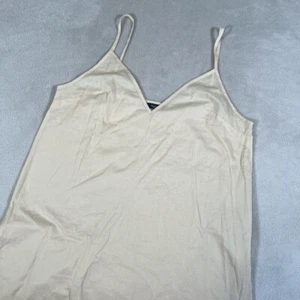 Massimo Dutti Dress Slip On Spaghetti Straps Nylon Lightweight Beige Size 8 US - Picture 1 of 10