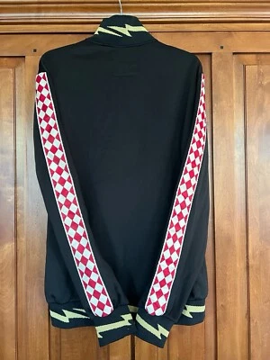 Fashion Nova Men’s NWT Size Large Bolt Track Jacket Black White Athletic Leisure - Image 1 of 4