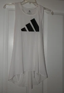 Women's Adidas Training Primegreen White Black Logo Tank Top sz Small - Picture 1 of 4