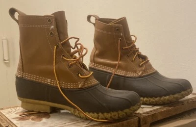 LL BEAN BEAN BOOTS USA Brown Leather Duck Boots Size EM (M size 7/ W size 9) - Image 1 of 4