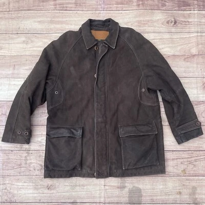 Vintage Timberland  Weathergear Chore Jacket Coat Leather Men's  M Brown - Image 1 of 4