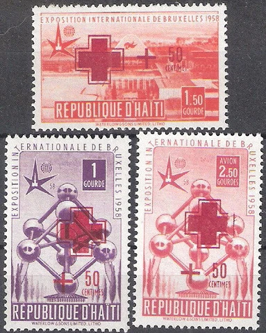 Haiti 1958 Red Cross Overprints MNH (SC# B2-3, CB9) Cover