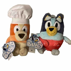 Bluey Friends Baby Bluey and Chef Bingo 7” Juego de Peluche Cachorro de Peluche Perro Nuevo con Etiquetas 2023 - Imagen 1 de 9