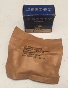 Hoover Ball Bearing KZ3110-155-8413 Precision MIL-B-197D NOS Sealed Small - Picture 1 of 2
