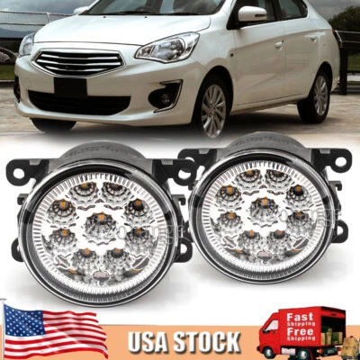 Par de luces antiniebla LED para parachoques delantero para Mitsubishi Attrage/Mirage G4 2012-2019 Foto 1 de 4