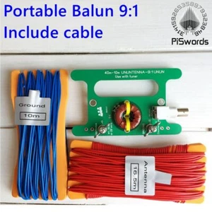 portable Balance unbalance UNUNTENNA 10W BALUN 9:1 UNUN w/ BNC interface + cable - Picture 1 of 3