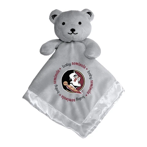 Florida State Seminoles Gray Security Bear Baby Blanket [NEW] NCAA Teddy Stuffed Cover