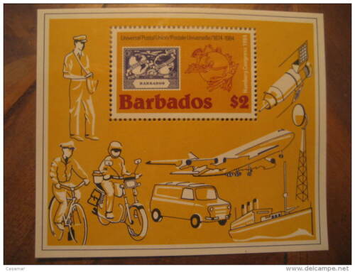Barbados Yvert Bloc N & Ordm 20 Stamp On Upu Transports Bi