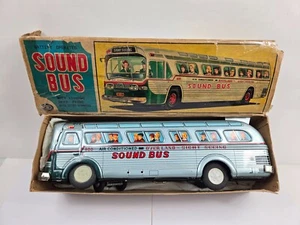 Vintage 1950's Japan Modern Toys "Sound Bus" Tin Vehicle W/ Box - Working - Picture 1 of 9