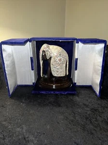 Rare vtg elephant statue gvk america inc jeweled elephant on stand with case  - Picture 1 of 12