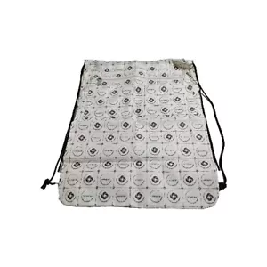 Samsonite Drawstring Small Laundry Travel Bag Beige Circles Design 14x17 Inches - Picture 1 of 7