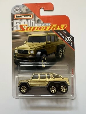 MATCHBOX 50th Super fast Mercedes-Benz G63 AMG 6x6, Gold, Brand New, 1:64 - Image 1 of 4
