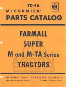 FARMALL Super M, MV, MD, MDV, M-TA Parts Catalog Manual - Picture 1 of 1