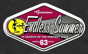 "THE ENDLESS SUMMER" STICKER / DECAL 1960'S/70'S SURFING / SURFBOARD movie 14cm - Picture 1 of 1
