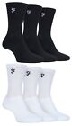 Farah 3 Pack of Mens Cotton Cushioned Foot Athletic Performance Sport Crew Socks