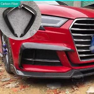 Parachoques delantero seco de fibra de carbono Canard aleta para Audi A3 8V S3 RS3 2017-19 - Imagen 1 de 14