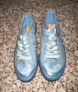 Rocket Dog women's faux suede lace up blue sneakers 6 US 36.5 EUR - Picture 1 of 9