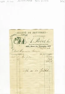 Paris III ème 167 Rue du Temple- Belle Entête Fabrique de Tabletterie 10/07/1909 - Picture 1 of 1