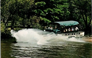 Postal Wisconsin Dells Wisconsin Espectacular Reentrada Estilo Pato Tours De Colección - Imagen 1 de 2
