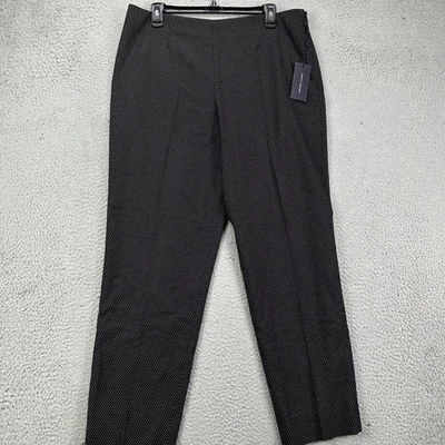 Calça de tornozelo feminina Tommy Hilfiger Westpork 14 preta branca perna fina puxada NOVA - Imagem 1 de 4