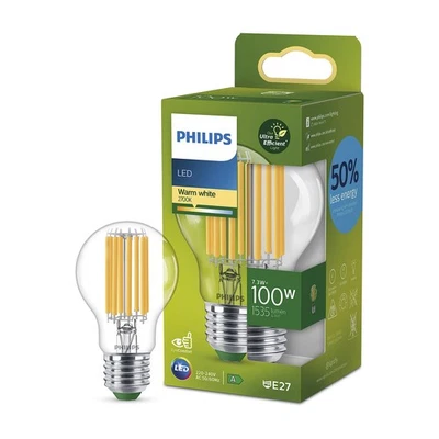 Philips LED Lampadine Goccia a Filamento Classe A, 100W, E27, Luce Bianca C IDZf - Immagine 1 di 4