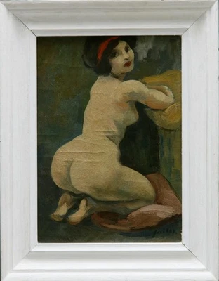 ANTON SAILER 1903 München 1987 / Akt  / Ölgemälde signiert 27cm * 19cm - Bild 1 von 4