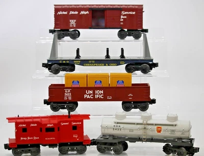 Vintage K-Line O Gauge Freight Car Lot of 5 Post War Style Freight 1:48 Scale - Image 1 of 4