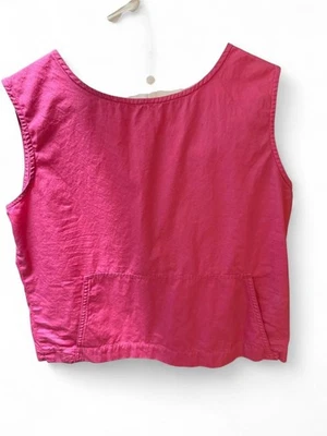 Top sin mangas vintage rosa informal esquina Foto 1 de 3