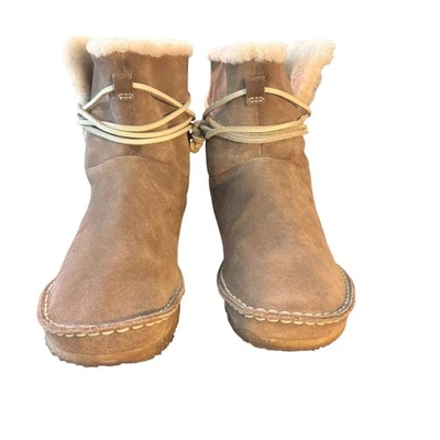 Clarks Originals Faraday Gamuza Piel de Oveja Forradas Botas al Tobillo Taupe Mujeres 8.5 Foto 1 de 4