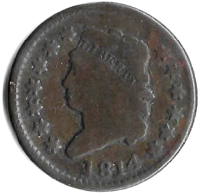 1814 - U.S. Classic Head - One Cent - Nice     ( RR-40 ) - Image 1 of 2