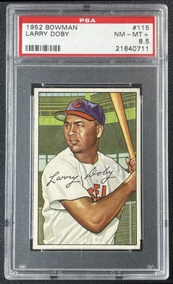 Larry Doby PSA 8,5 1952 BOWMAN BÉISBOL #115 INDIOS 0711 Foto 1 de 2