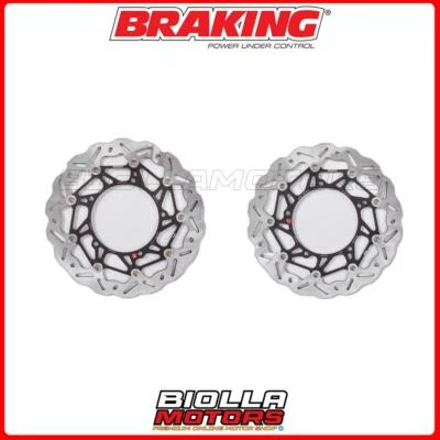 KIT DISCHI FRENO ANTERIORE BRAKING YAMAHA YZF R1 1000 2008 - [WAVE FLOTTANTE] WK Foto 1 de 4