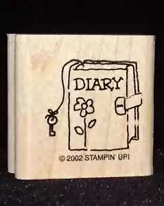 Libro de diario con llave sello único difícil de encontrar de Stampin Up conjunto de accesorios para novias - Imagen 1 de 4