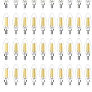 Long-Lasting Dimmable LED E12 Bulbs – 2700K Soft White, Ideal for Chandeliers - Picture 1 of 8