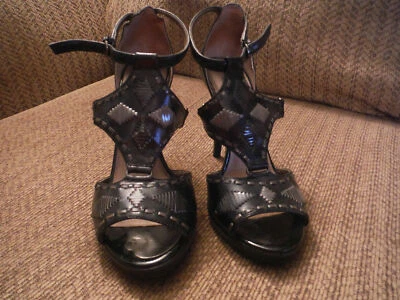 WORN ONCE! 6.5M Worthington Black Peep Toe Heels Sandals - Image 1 of 4