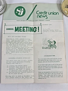 San Joaquín 1975 tablero de fibra cooperativa de crédito carta de Navidad Antioquía California - Imagen 1 de 14