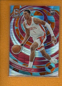 Jabari Smith Jr. 2022-23 Panini Spectra Rookie Asia Blue & Orange Prizm RC /49