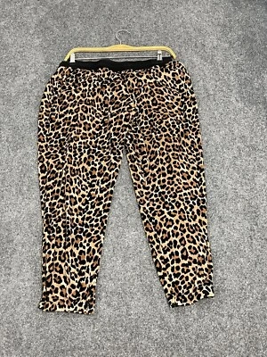 Брюки пижамные женские Secret Treasures большие 12–14 для отдыха леопард гепард N64 - Изображение 1 из 4