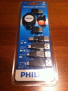 [Brand New] Retractable USB 2.0 Kit Philips SWR1249/27 3ft/1m - Photo 1 sur 3