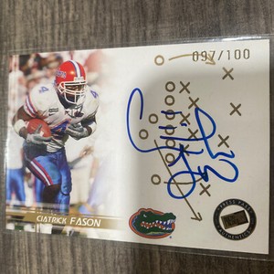 2005 Press Pass Football Autographs Gold #20 Ciatrick Fason /100 Florida Gators