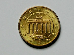 2002 D GERMANY (EU) Coin - 10 Euro Cent - AU++ toned-lustre - Brandenburg Gate - Picture 1 of 2