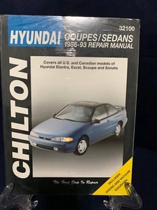 HYUNDAI Coupes and Sedans 1986-1993 Repair Manual Chiltons ISBN 0801984122 - Picture 1 of 4