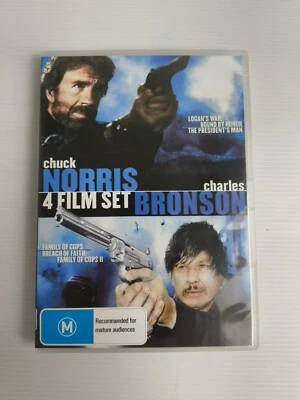 4 Films Charles Bronson Chuck Norris Logan’s War President’s Man Family Of Cops - image 1 of 2